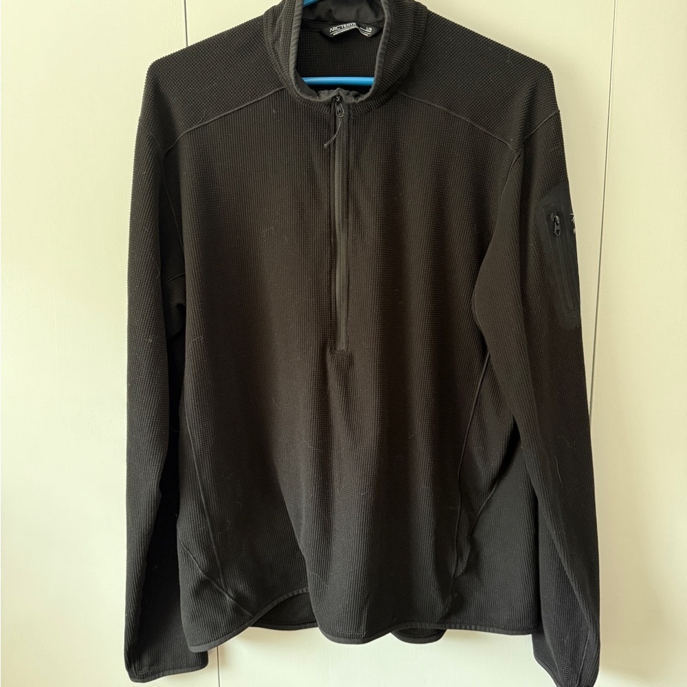 Arc'teryx Black Delta LT Zip Neck Men's Pullover